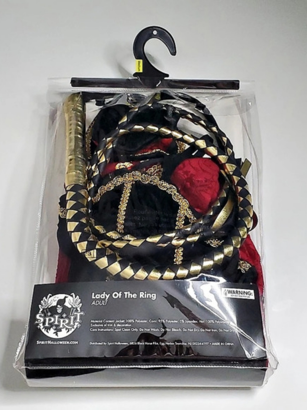 Spirit Lady of the Ring Costume, Red & Black (Size M) - Picture 10 of 13